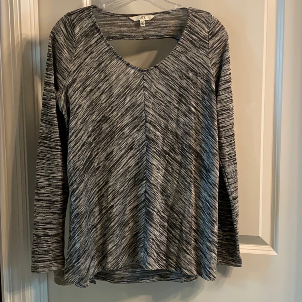 Dark grey and black long sleeved shirt